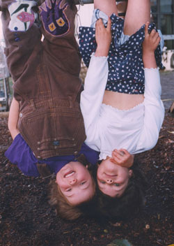 Children Hanging upside down